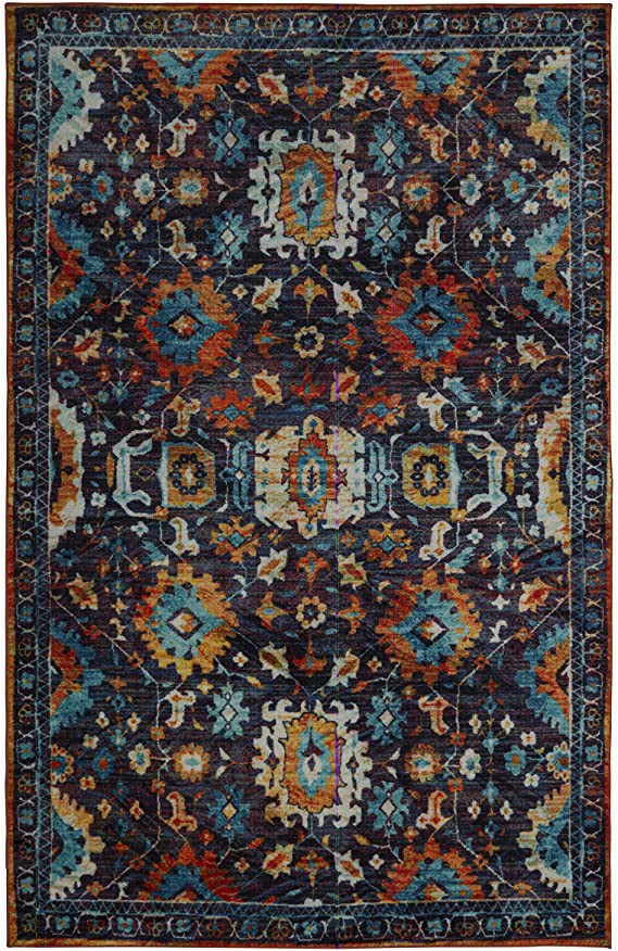 Mohawk Home Leaf Point Brown Indoor Inspirational area Rug Mohawk Home Prismatic Springfield Multicolored Boho Floral Precision Printed area Rug 8 X10 Blue and orange