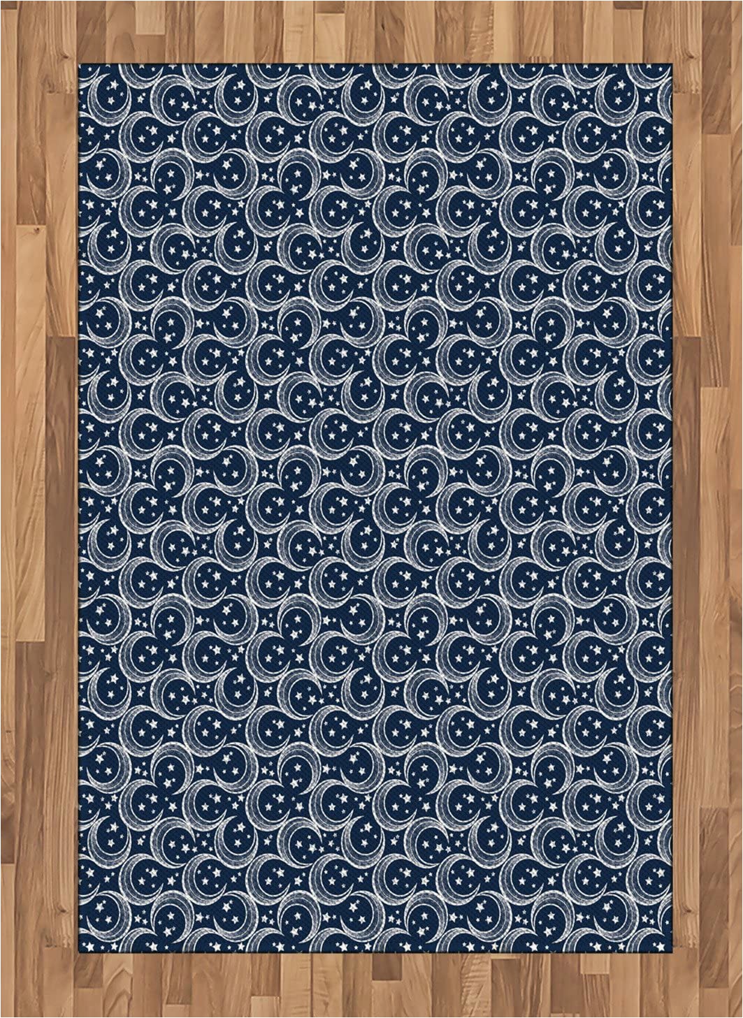 Moon and Stars area Rug Amazon Lunarable Blue and White area Rug Crescent Moon