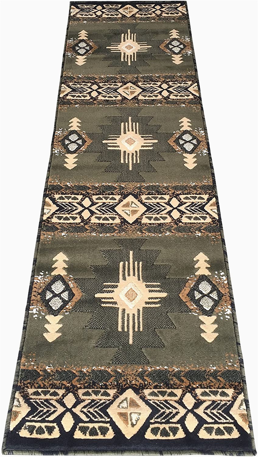 Native American Indian Design area Rugs Rugs 4 Less Collection southwest Native American Indian Runner area Rug Design R4l 318 Olive Green Sage Green 2 X7