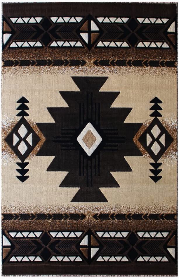 Native American Print area Rugs south West Native American area Rug 5 Feet X 7 Feet Berber Design C318