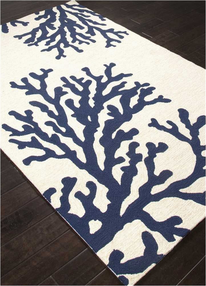Navy and Coral area Rug Coral Branch Out area Rug Navy Blue and White
