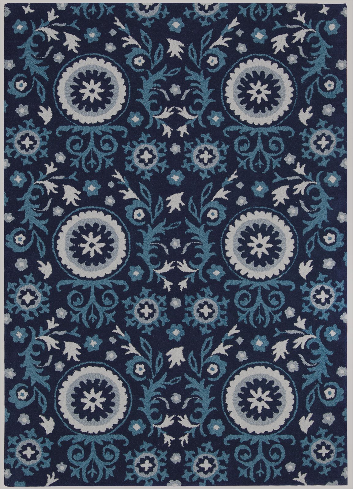 Nourison Suzani Teal area Rug Nourison Suzani Suz07 Navy area Rug