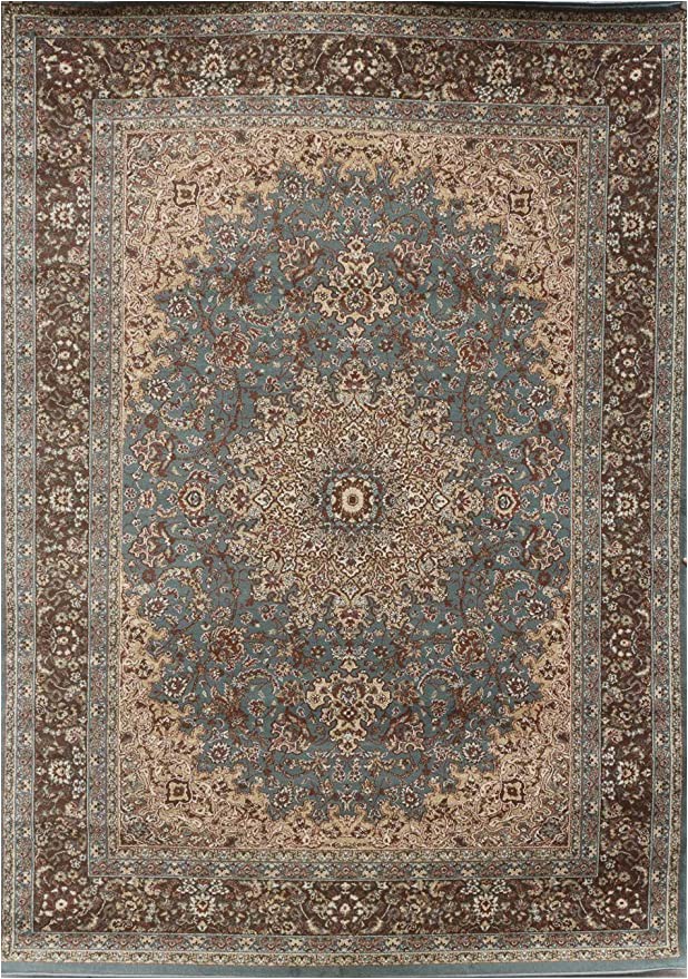 Ollie S Outlet area Rugs Feraghan New City Traditional isfahan Wool Persian area Rug 2 X 3 Light Blue Silver