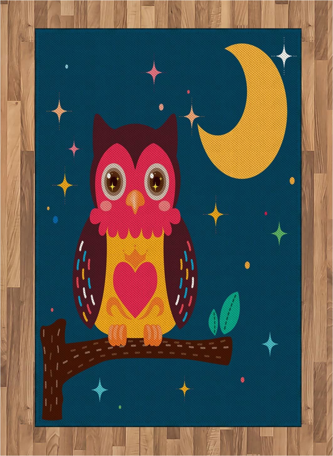 Owl area Rug for Nursery Amazon Lunarable Owl area Rug Nursery Style Cartoon