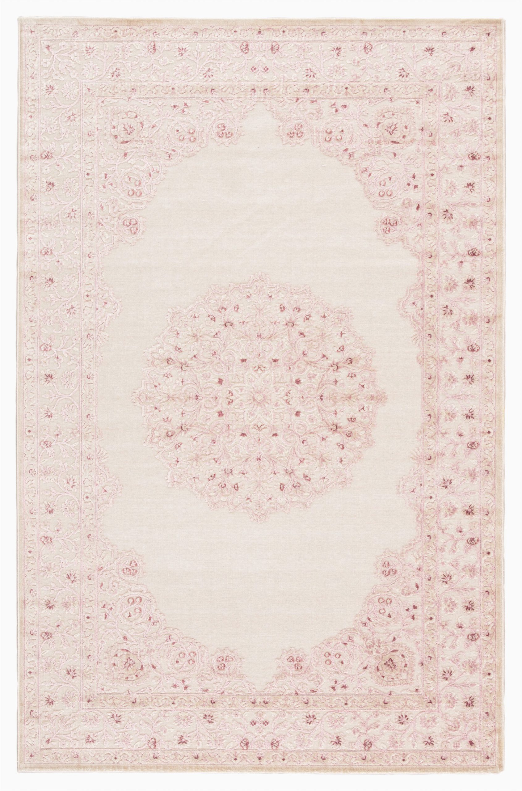 Pink and Cream area Rug Fontanne oriental Pink White Cream area Rug