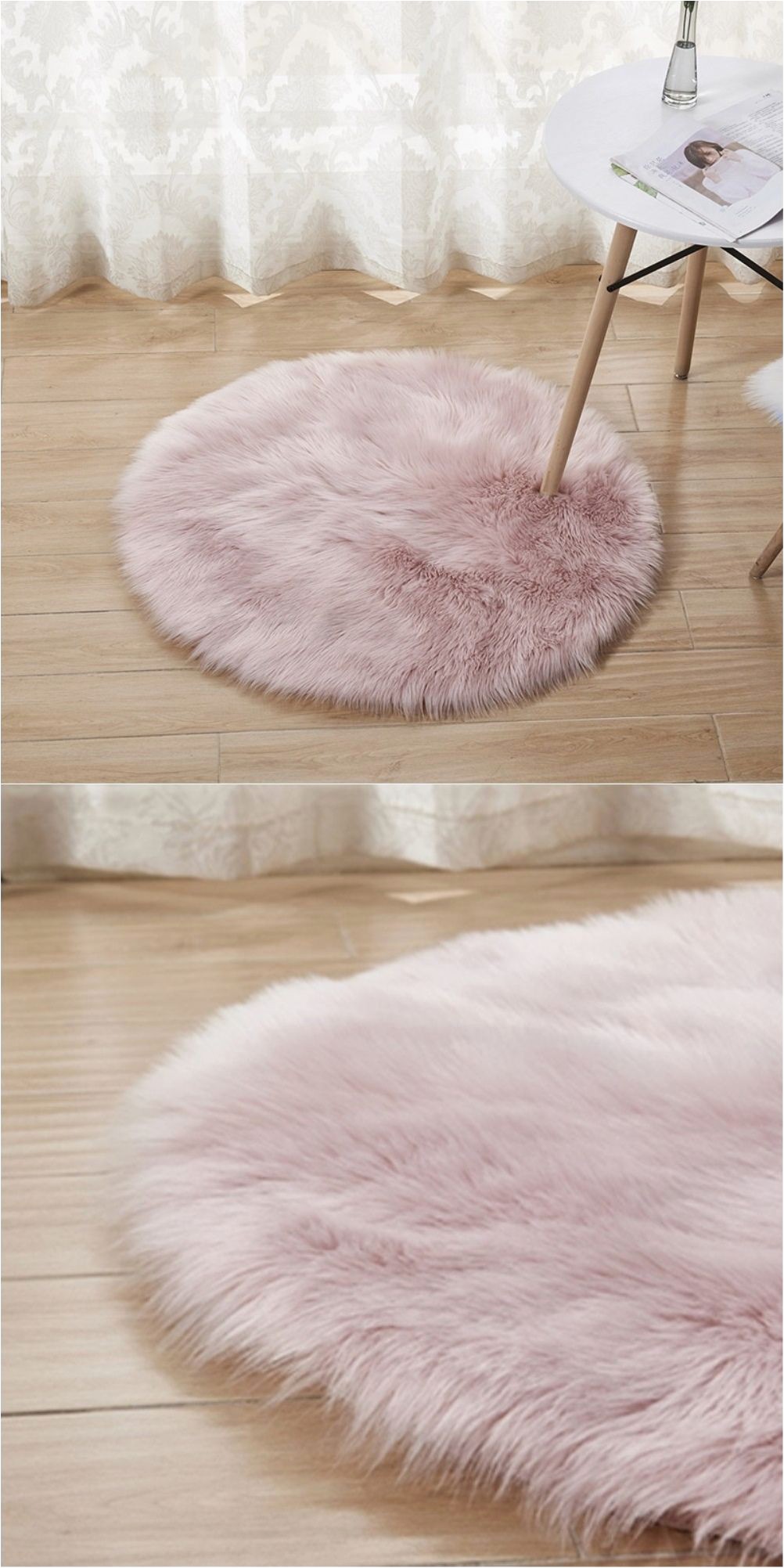 Pink Faux Fur area Rug Luxury Round Pink Faux Sheepskin Rug Just Pink About It