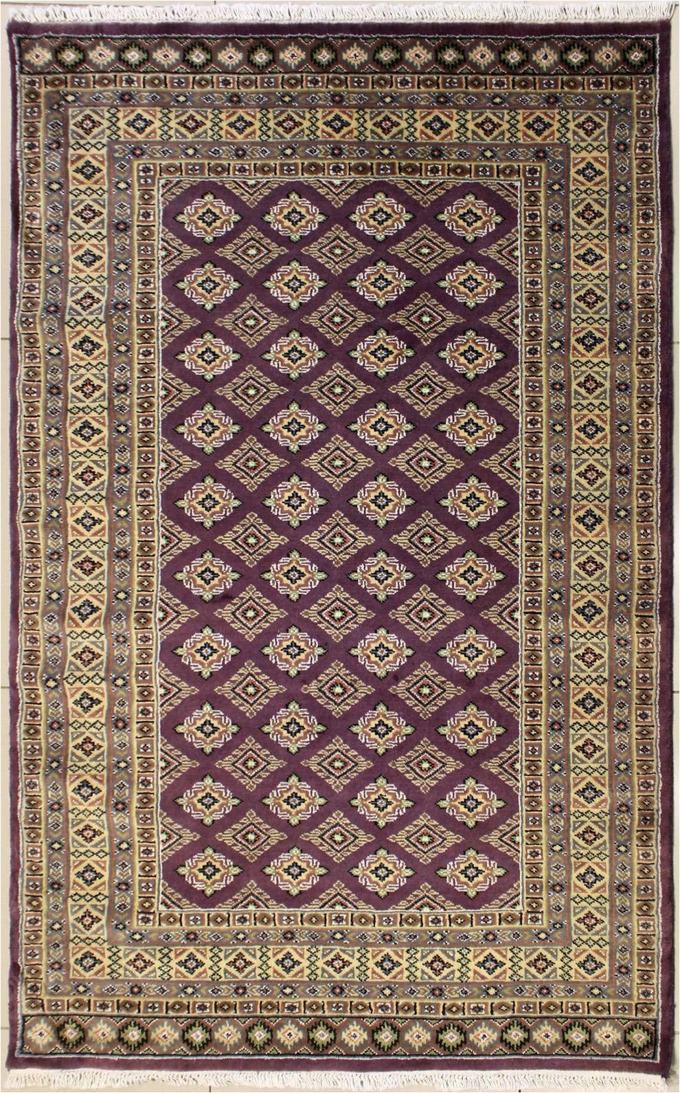 Purple and Gold area Rugs Rugstc 4 1 X 6 0 Bokhara Jaldar area Rug with Silk & Wool