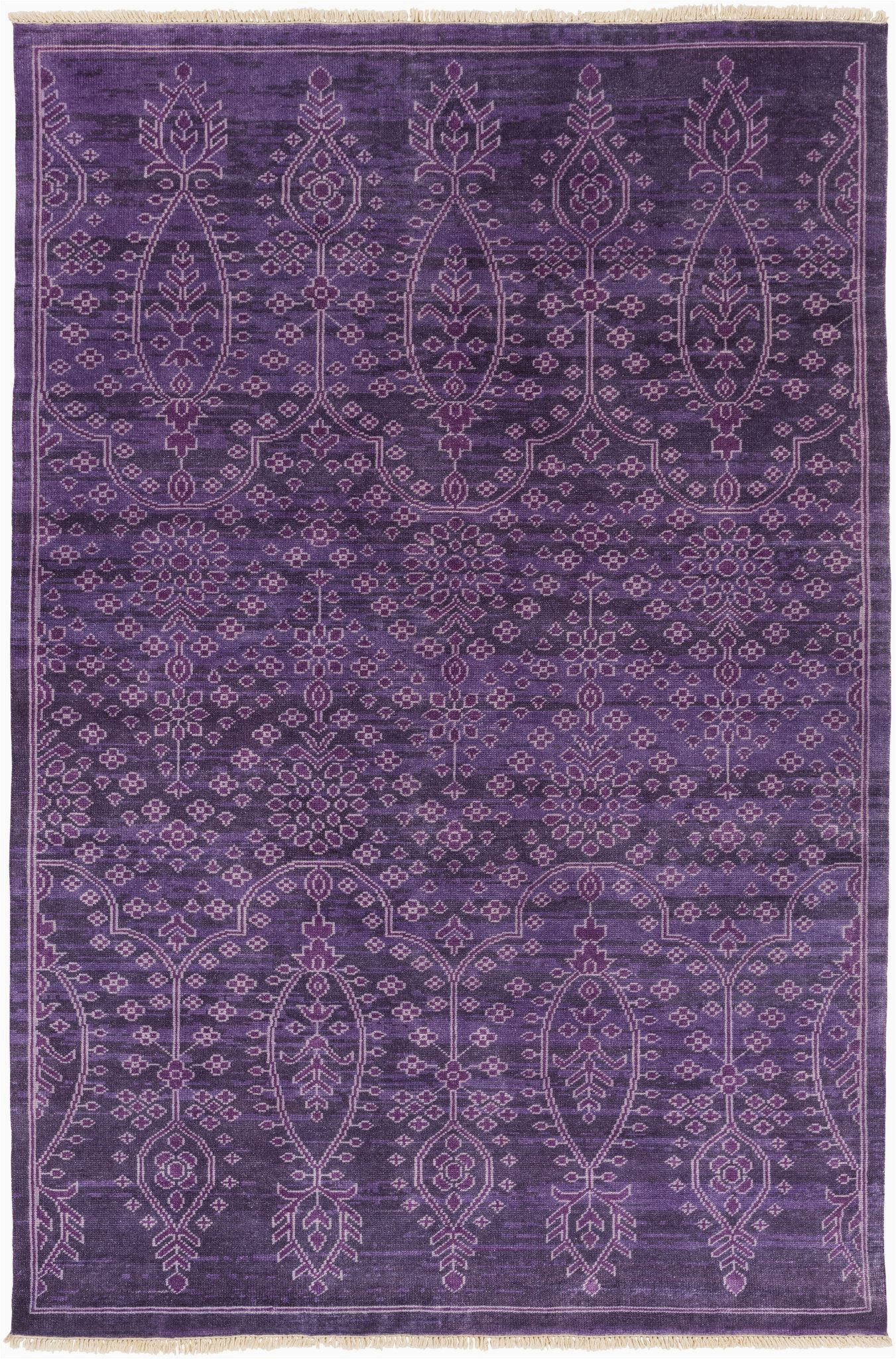 Purple area Rug for Bedroom Antique Rug In Purple Design by Surya