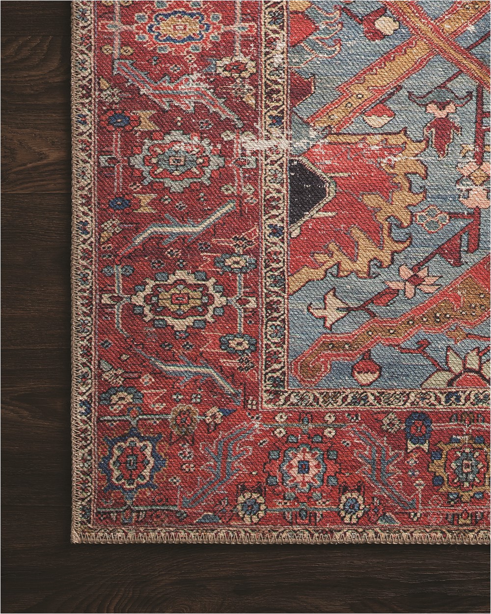Red and Blue Vintage Rug Loloi Rugs Loren Printed Lq 10 area Rugs