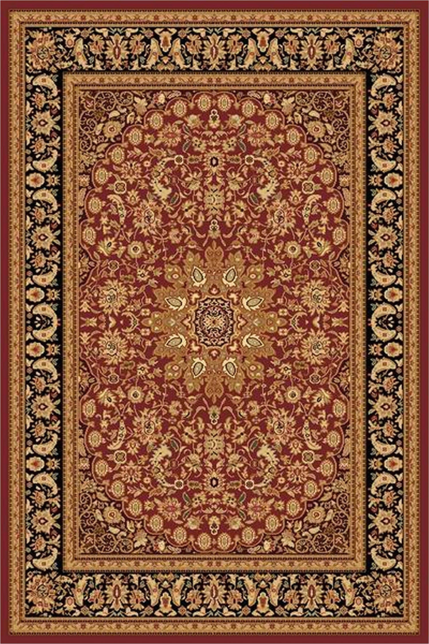Red Black and Gold area Rugs Dynamic Rugs Yazd 2800 Red Red Rug