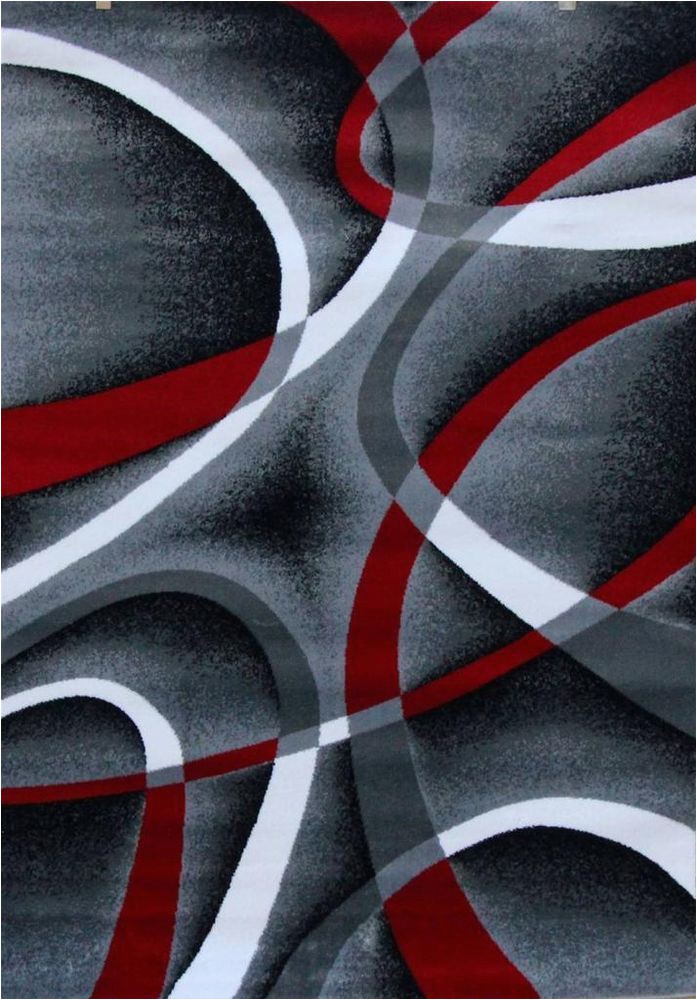Red Black Grey area Rugs 2305 Gray Black Red 5×7 8×11 area Rug Modern Contemporary