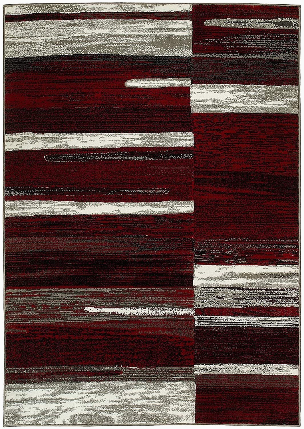 Red Grey and Black area Rugs Amazon Lyke Home Red Grey Olefin Machine Made area Rug