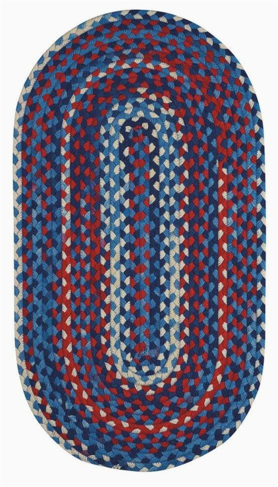 Red White and Blue Braided Rugs Braided area Rug Garrison Patriotic Braided Rug