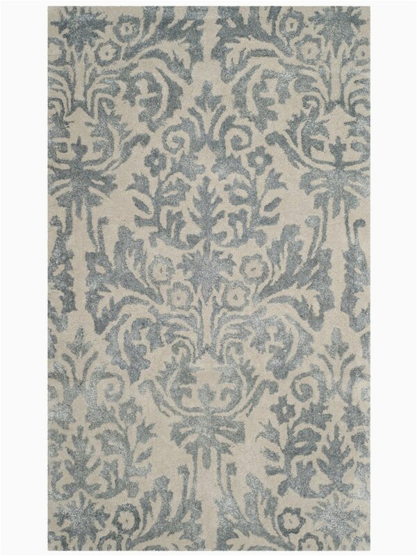 Reynolds Ivory Silver area Rug Mcguire Hand Tufted Ivory Silver area Rug