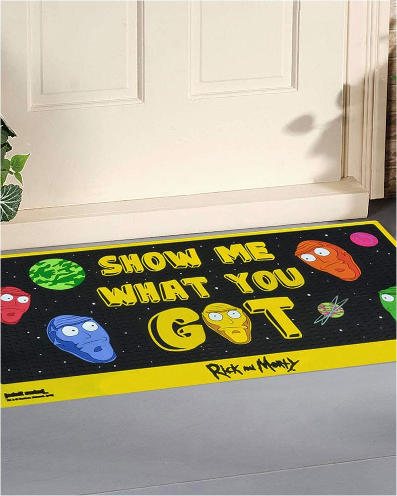 Rick and Morty area Rug Numskull Rick and Morty Door Mat Floor Mat Show Me What You Got