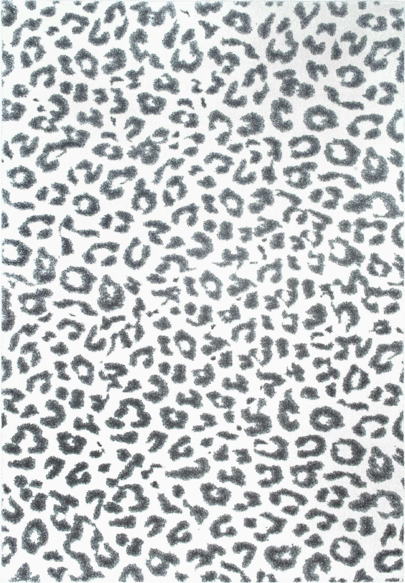 Round Animal Print area Rugs Bosphorus Leopard Print Gray Rug