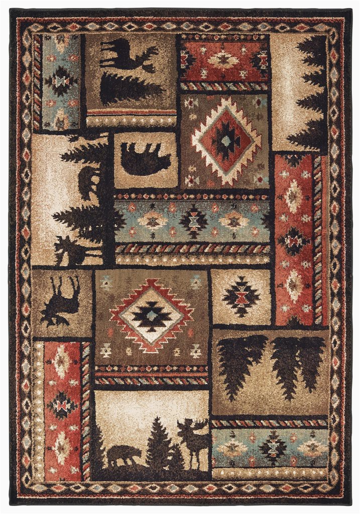 Rustic Lodge Style area Rugs Woodlands 1041c Rustic Lodge Fishing Hunting area Rugs Runners 1 10 X 3 Ft