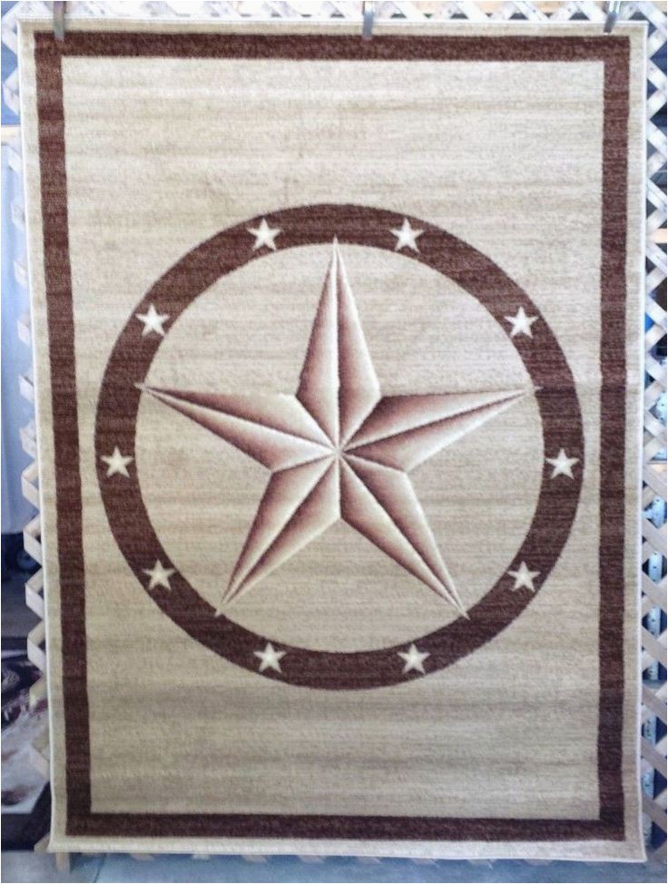 Rustic Texas Star area Rugs New 6×8 3×7 3×4 Tan Texas Star Country Western Rustic