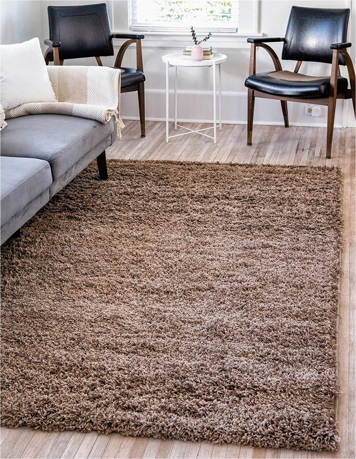 Safavieh California solid Plush Shag area Rug or Runner Unique Loom solo solid Shag Collection Modern Plush Sandy Brown area Rug 8 0 X 10 0