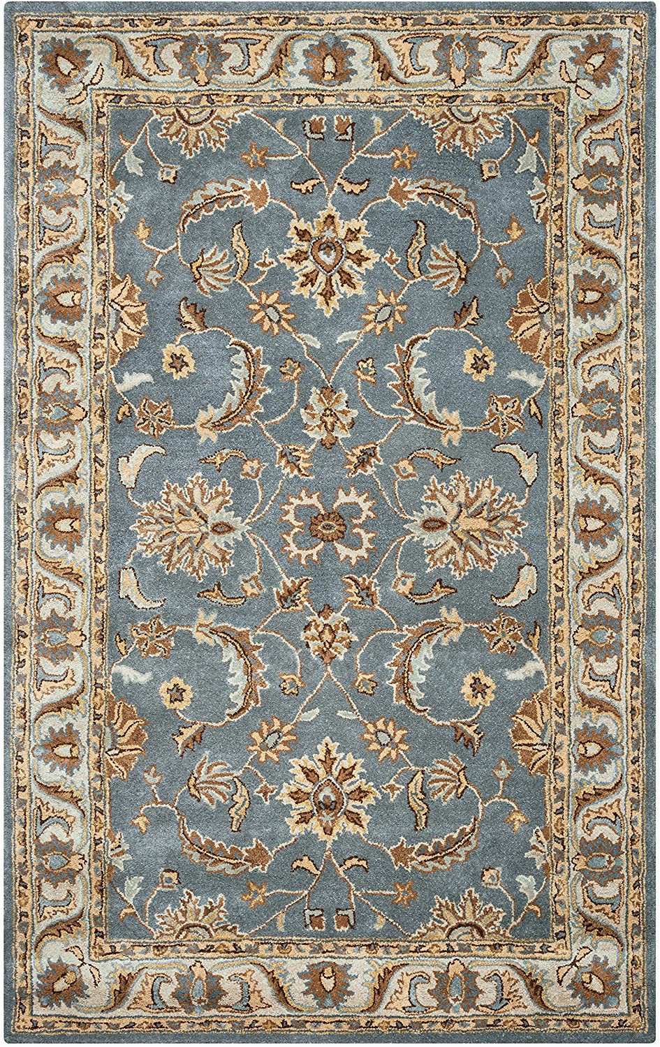 Teal and Brown area Rug 8×10 Rizzy Home Volare Collection Wool area Rug 8 X 10 Blue Brown Tan Blue Lt Teal Lt Brown Border
