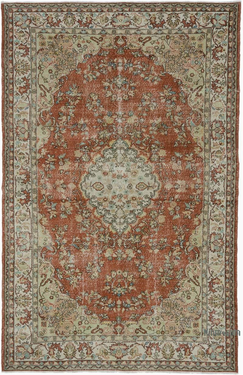 10 by 11 area Rug Turkish Vintage area Rug 6 11" X 10 9" 83 In X 129 In