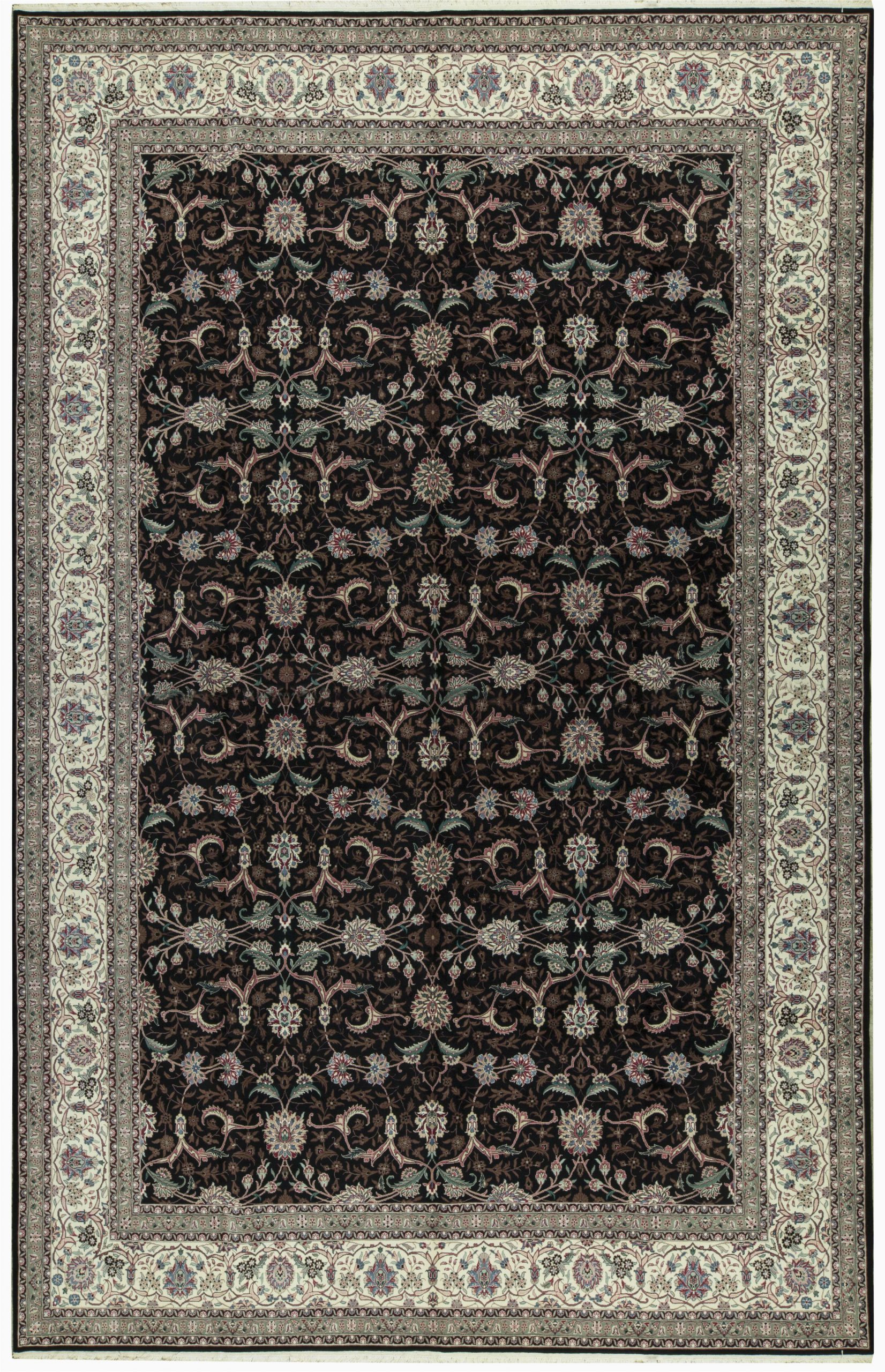 11 X 17 area Rugs E Of A Kind Jahan Handwoven 11 9" X 17 9" Wool Black Ivory area Rug