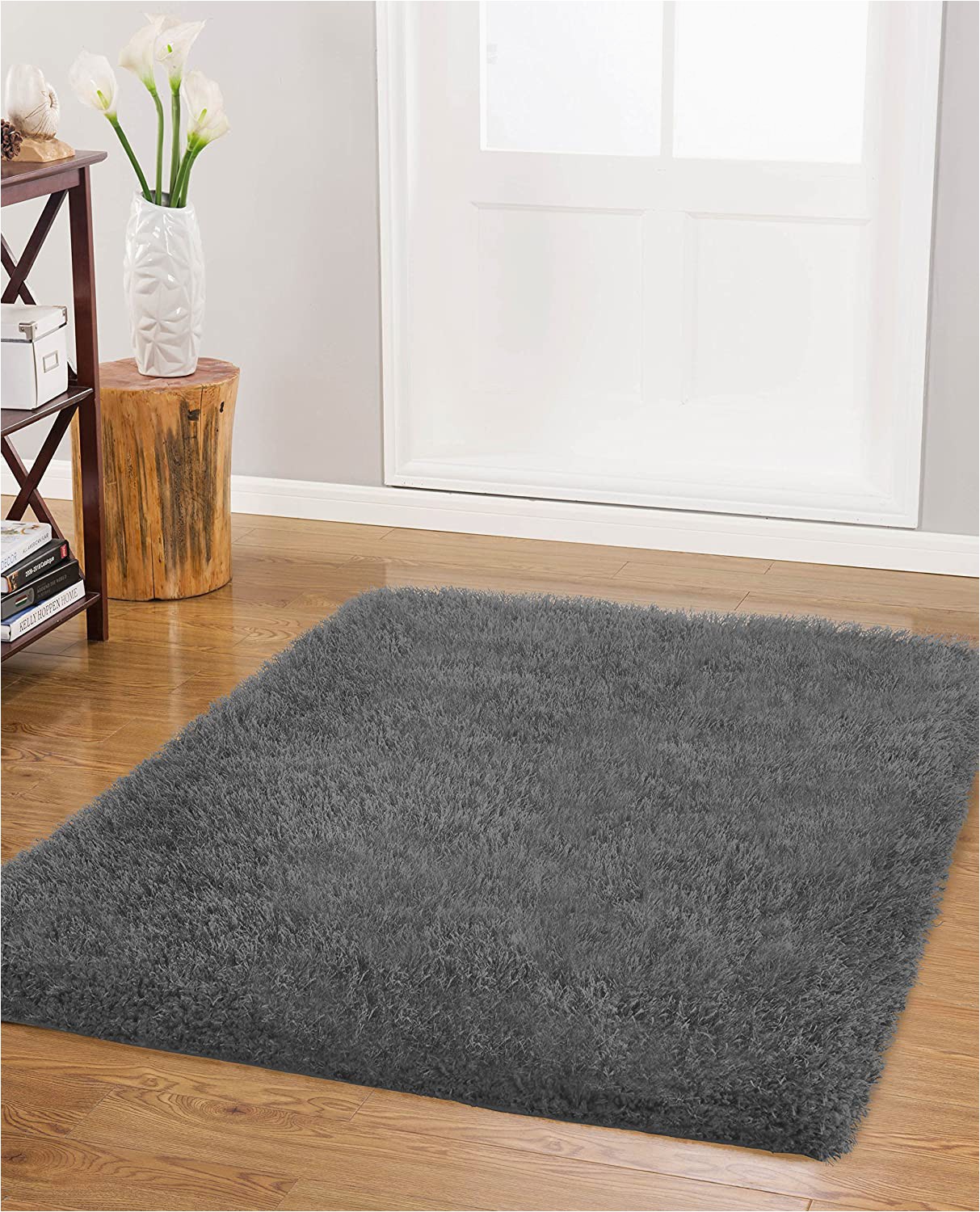 30 X 60 area Rugs Vista Living Claudia Shag area Rug 21 In X 57 In Charcoal