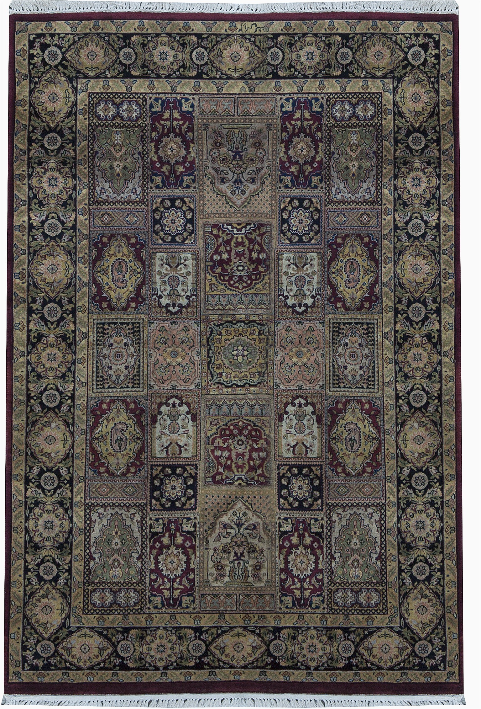 4 by 7 area Rug E Of A Kind Gramercy Hand Knotted 4 7" X 6 7" Wool Cotton Black area Rug