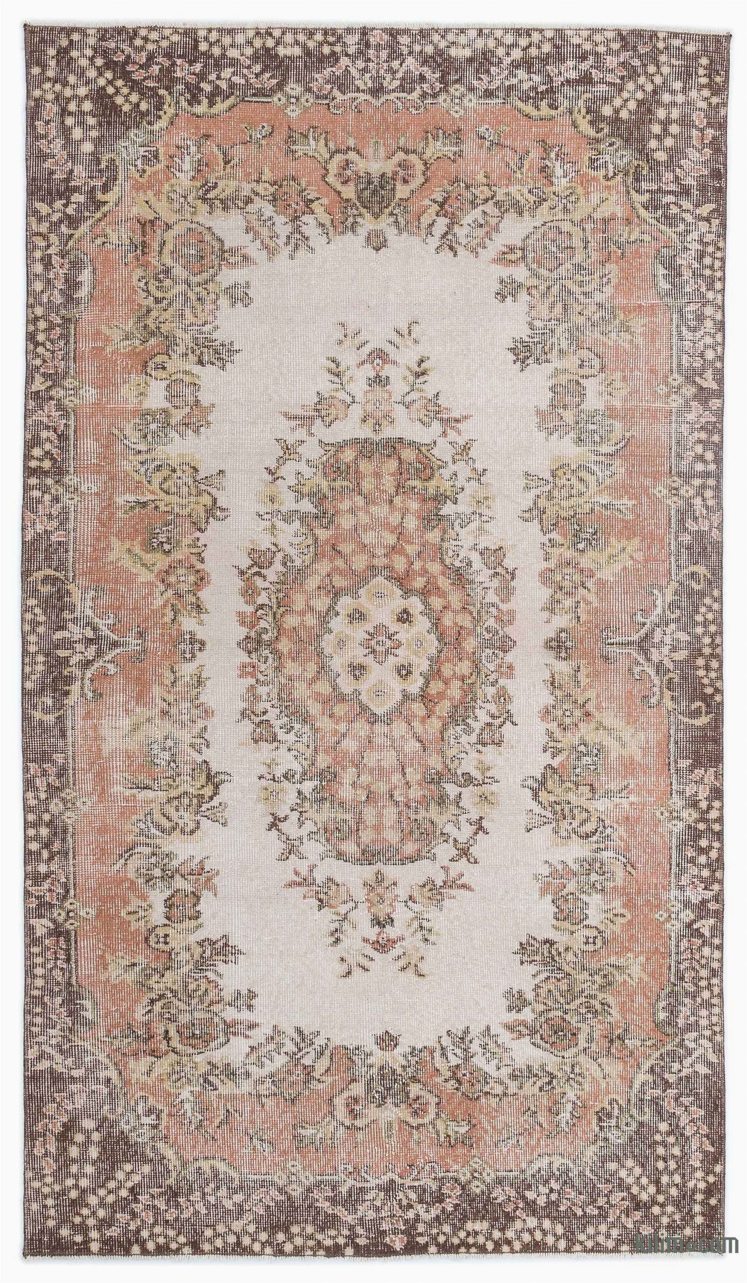 4 by 7 area Rug Turkish Vintage area Rug 4 X 7 3" 48 In X 87 In