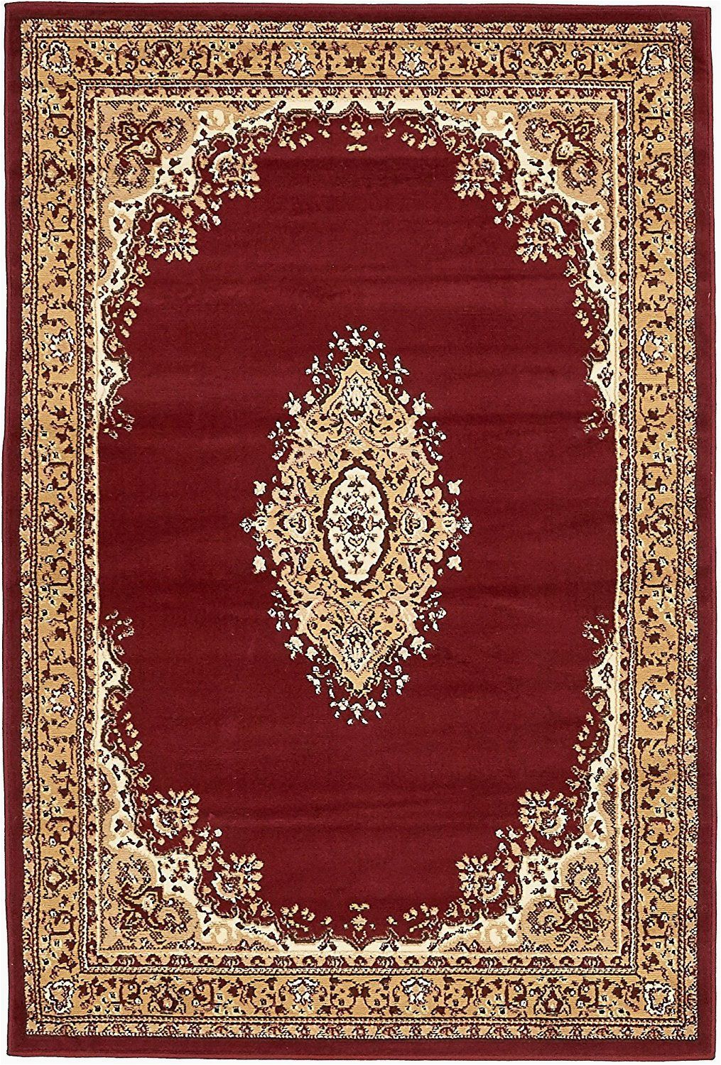 4 X 6 Rubber Backed area Rugs Country Traditional 4 Feet by 6 Feet 4 X 6 Mashad Design