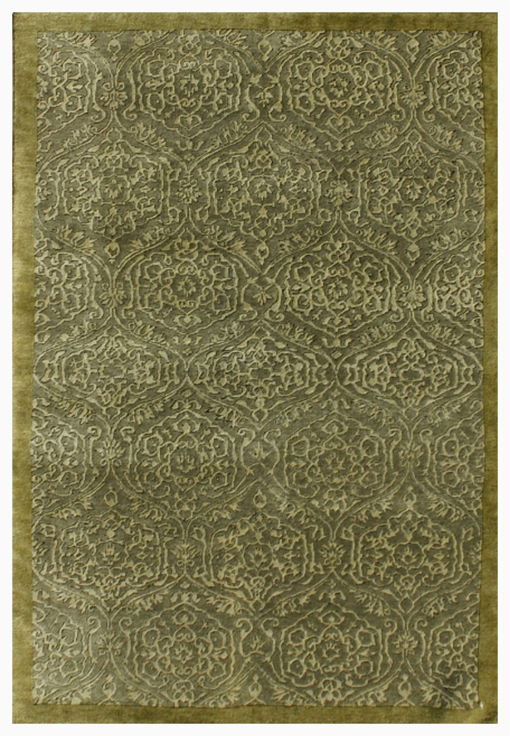 4×6 Non Skid area Rug E Of A Kind Cheryl Hand Knotted Green 4 X 6 Wool area Rug