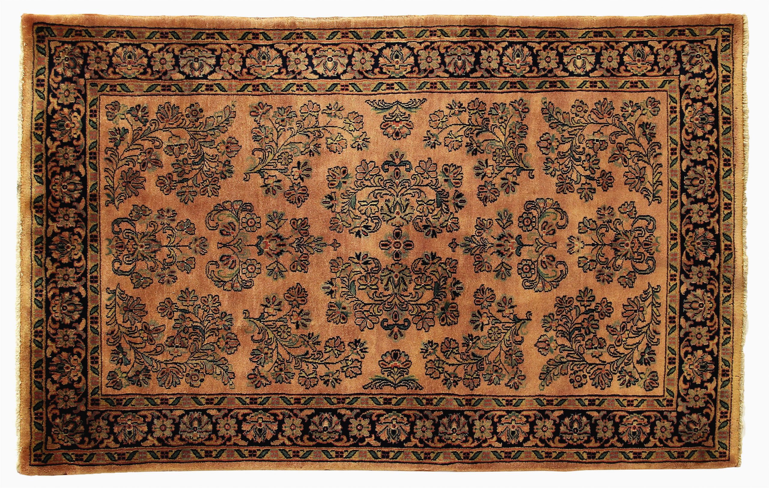 4×6 Non Skid area Rug E Of A Kind Fine Indo Hand Knotted Rust Black 4 X 6 Wool area Rug