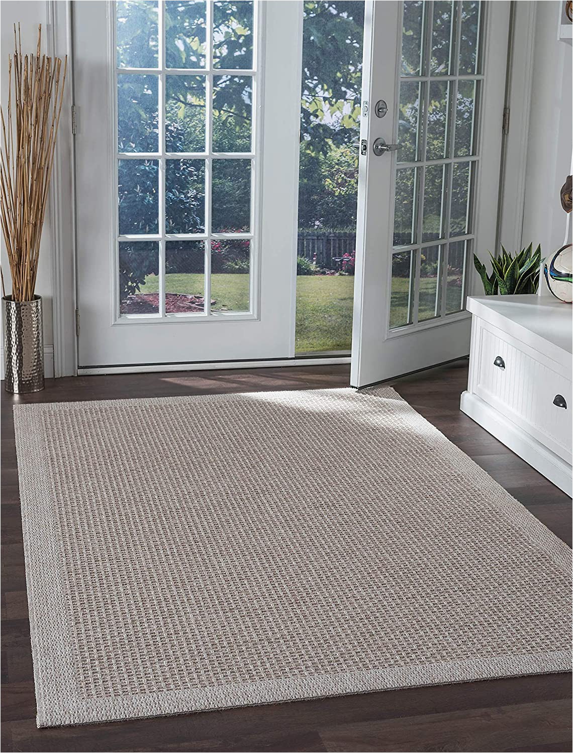 5×7 area Rug Living Room Largo Taupe Outdoor 5×7 Rectangle area Rug for Living Bedroom or Dining Room solid