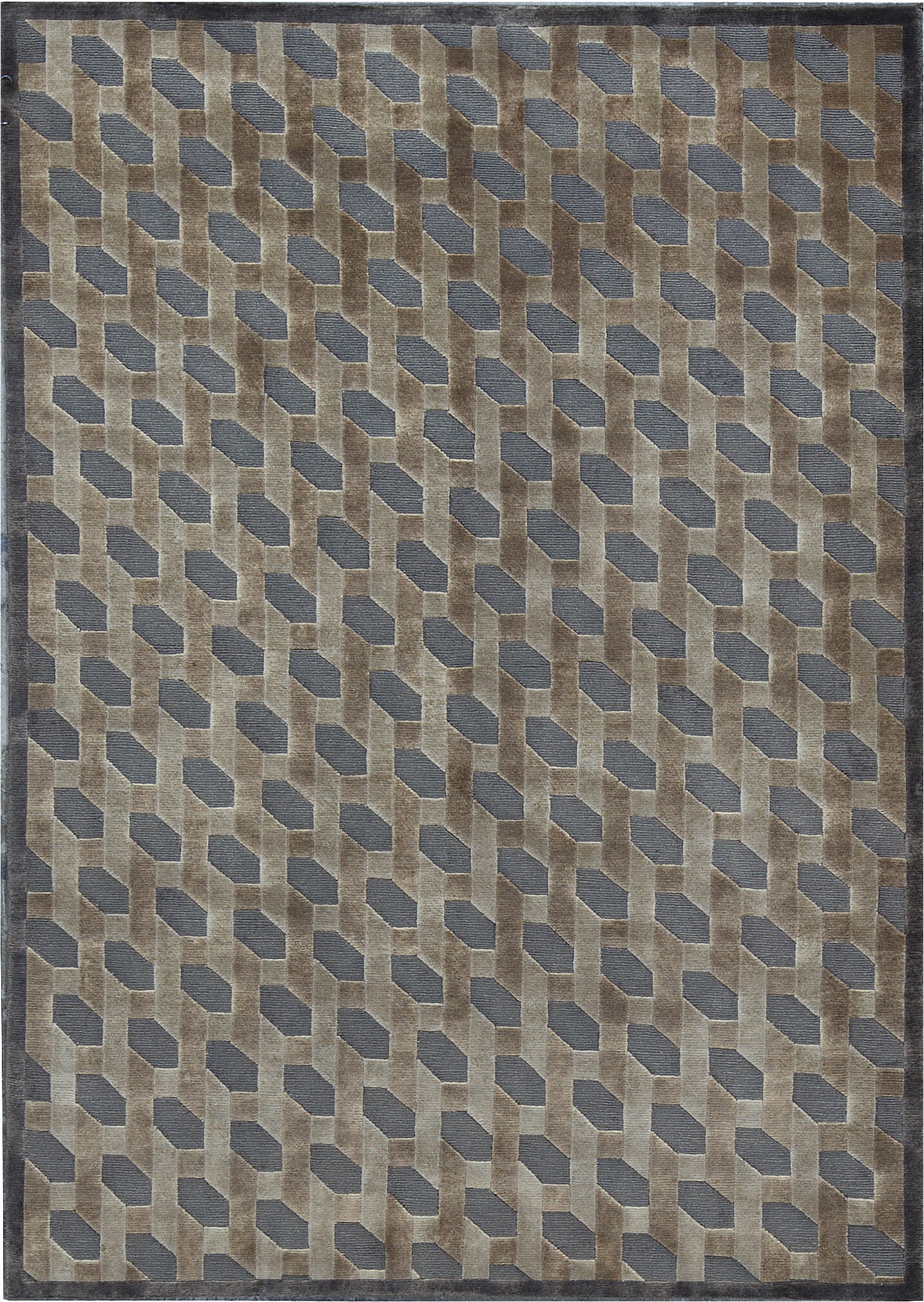 6 X 5 area Rug Hand Knotted Blue 5 6" X 7 8" Wool area Rug