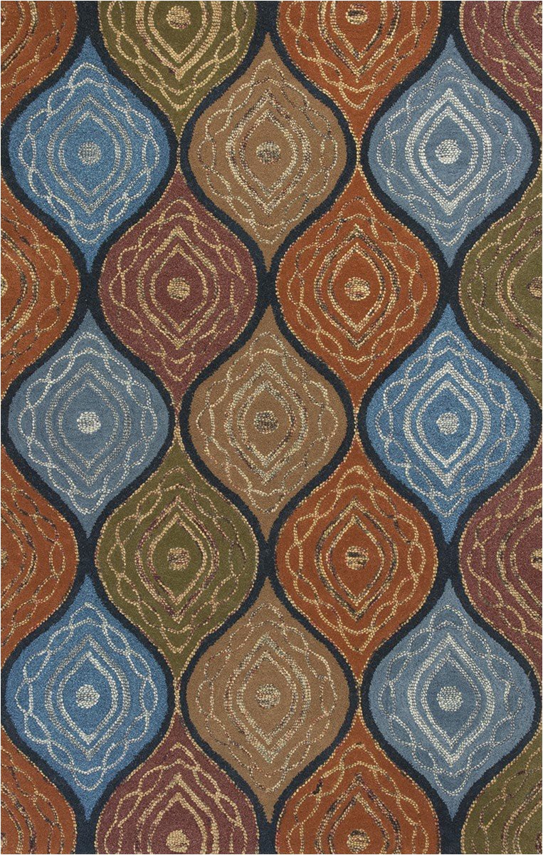8 Ft Square area Rugs Amazon Kas Rugs Rustic Square Mocha Navy 8 Ft X 10 Ft