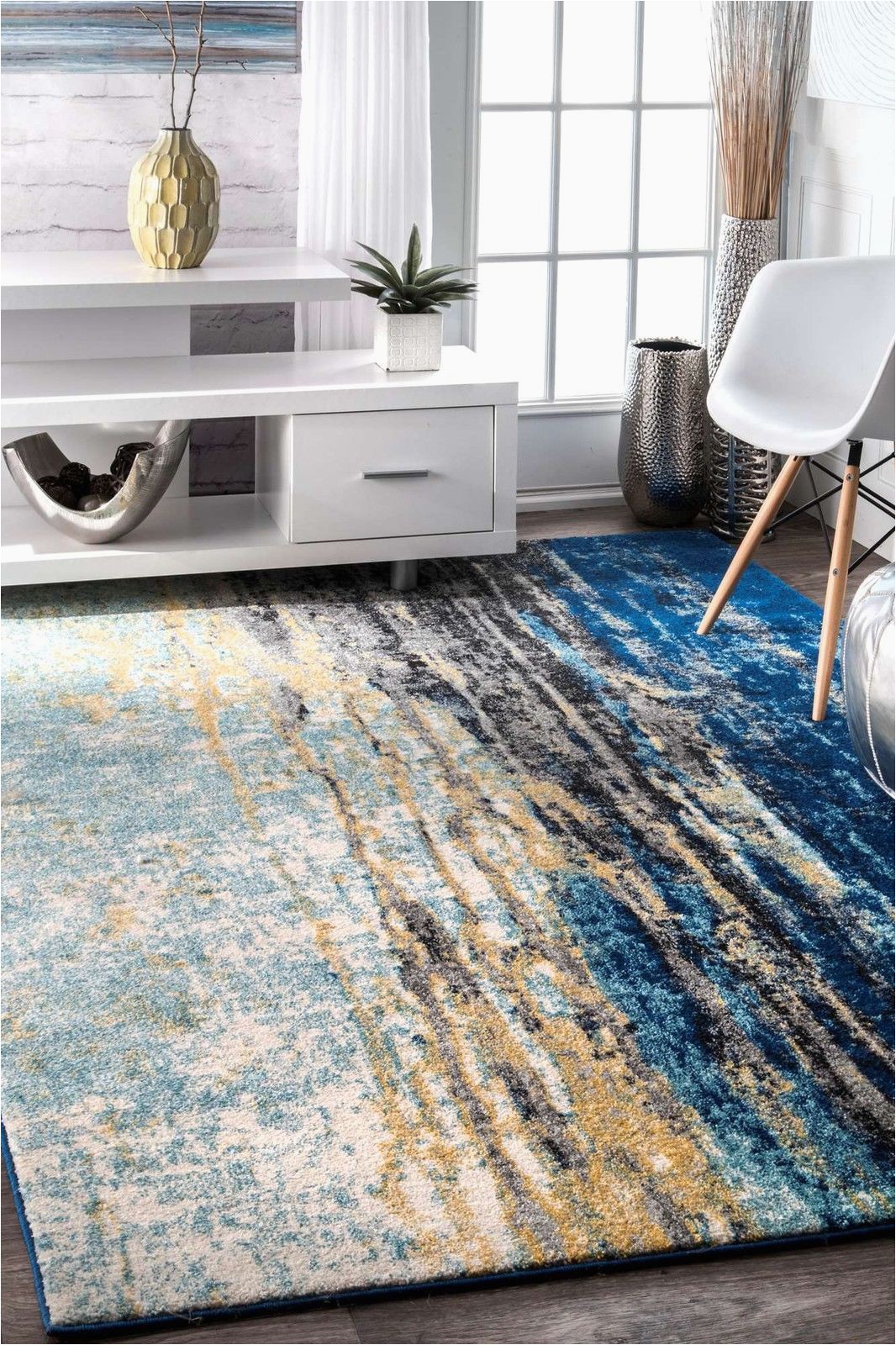 Abstract Loomed area Rug Nuloom Nuloom Abstract Contemporary Modern area Rug Multi In Blue