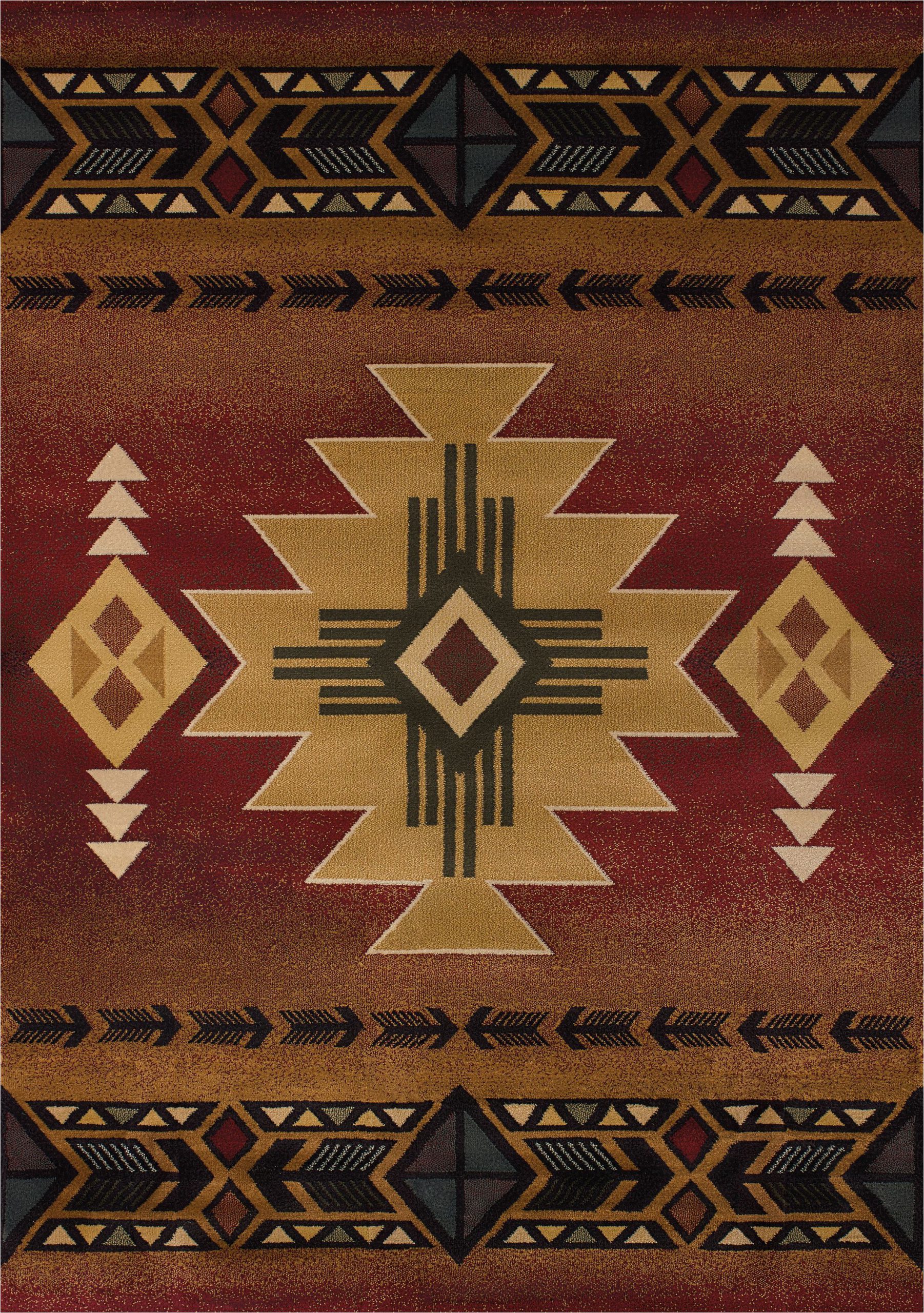 American Indian Style area Rugs Arizona Rug Color Crimson Size 7 10" X 10 6