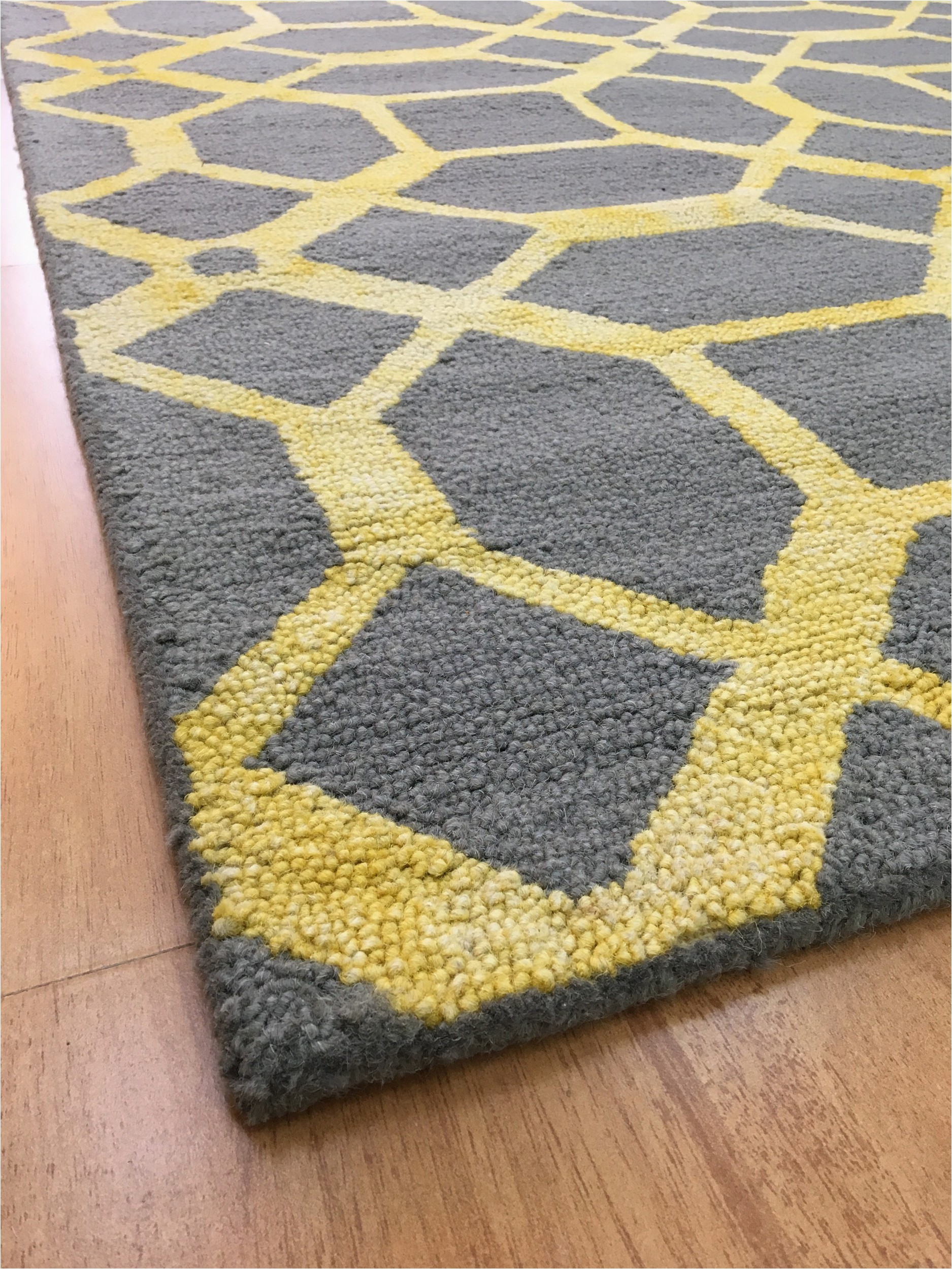 Area Rugs Gold and Gray Handmade Wool Modern Gray Gold 5×8 Lt1079 area Rug