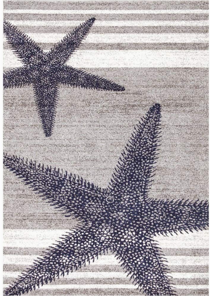 Beach themed area Rugs 8×10 Amazon Starfishes Stripes Design Nautical Coastal area