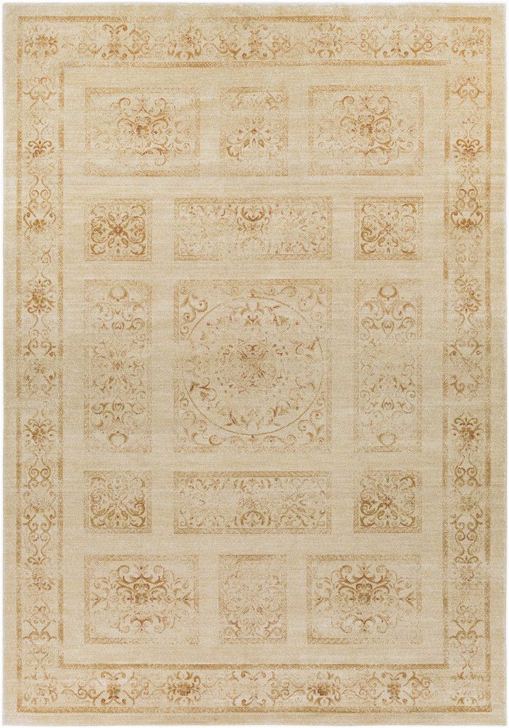 Beige and Gold area Rugs Arabesque Beige Gold area Rug