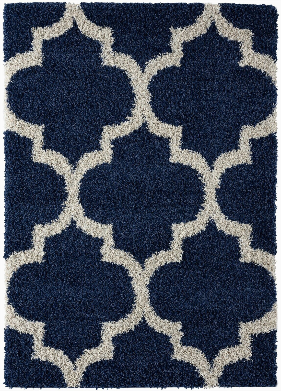 Better Homes and Gardens 5×7 area Rugs 116 Moroccan Navy Blue Shag Trellis Shag area Rug soft and Plush Pile 5×7 8×11
