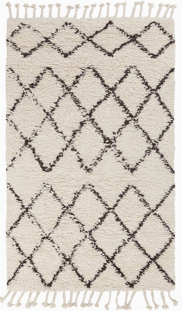 Black and Cream area Rug 8×10 Surya Sherpa Shp 8001 area Rugs