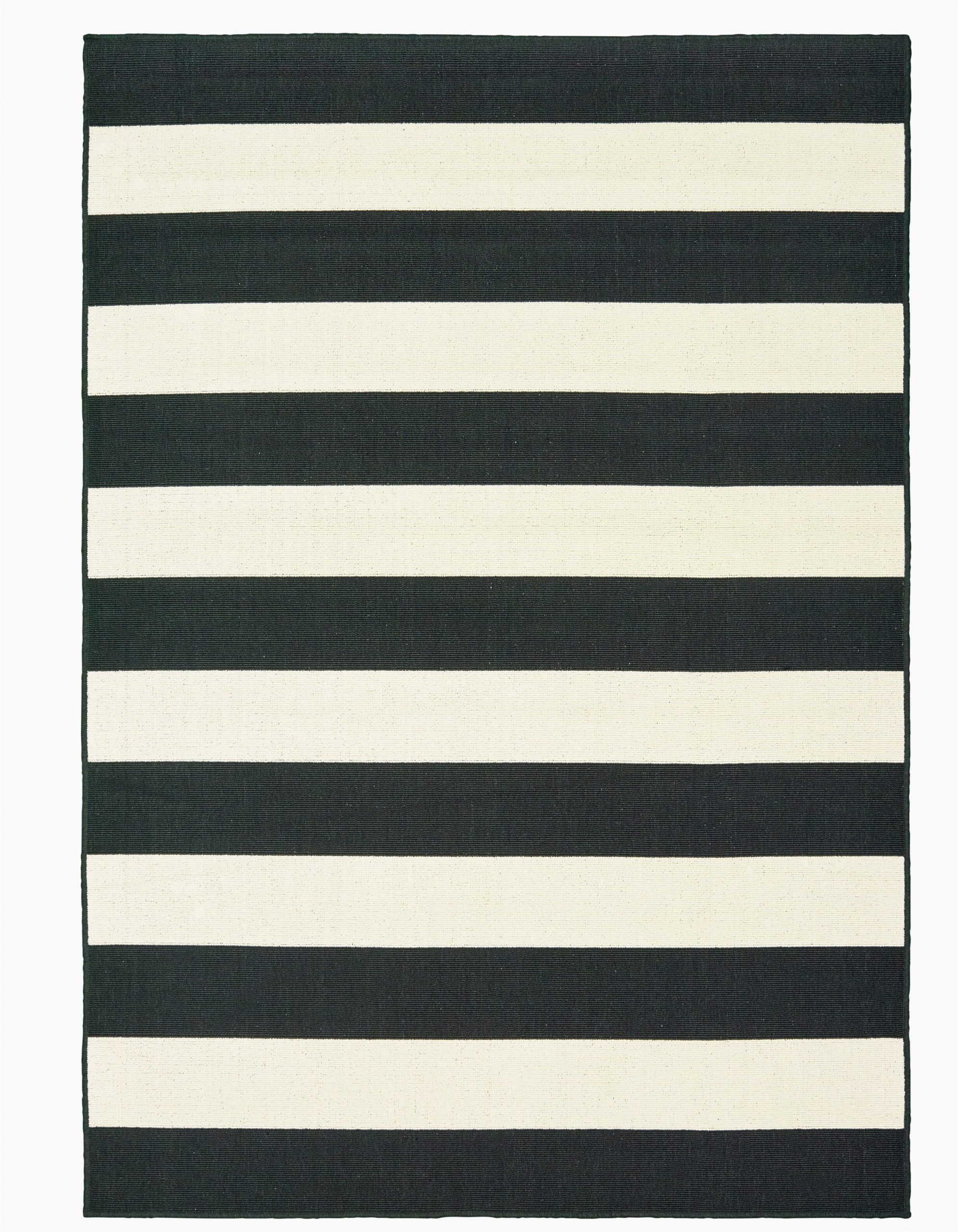 Black and Off White area Rugs Dian Striped Black Fwhite Indoor Outdoor area Rug