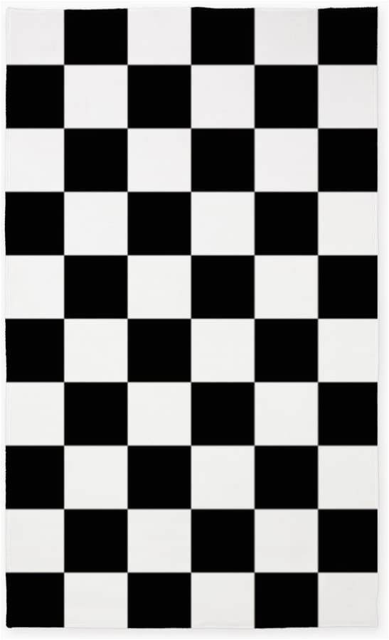 Black and White Round area Rugs Cafepress Black and White Checkered Pattern 3 X5 Decorative area Rug Fabric Throw Rug