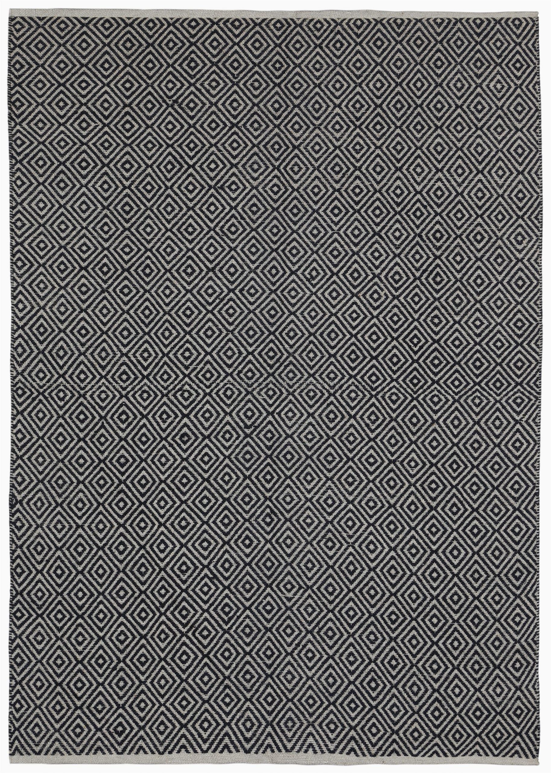Black and White Woven area Rug Synthia Hand Woven Black area Rug
