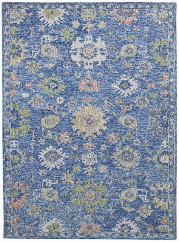 Blue and Coral area Rug Amer Rugs Radiant Rdt 7 area Rugs