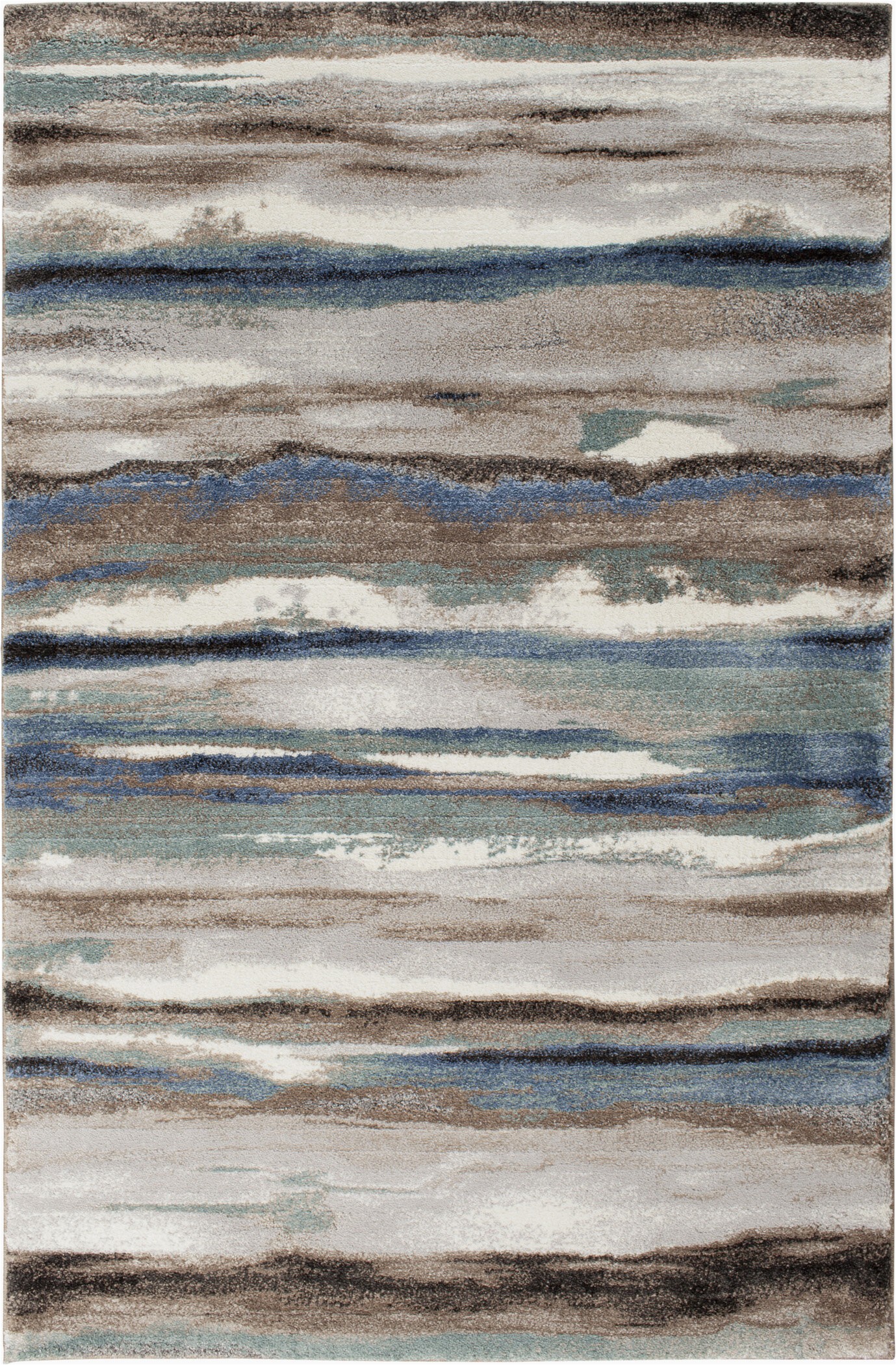 Blue Gray Brown area Rug Jayesh Abstract Blue Brown area Rug
