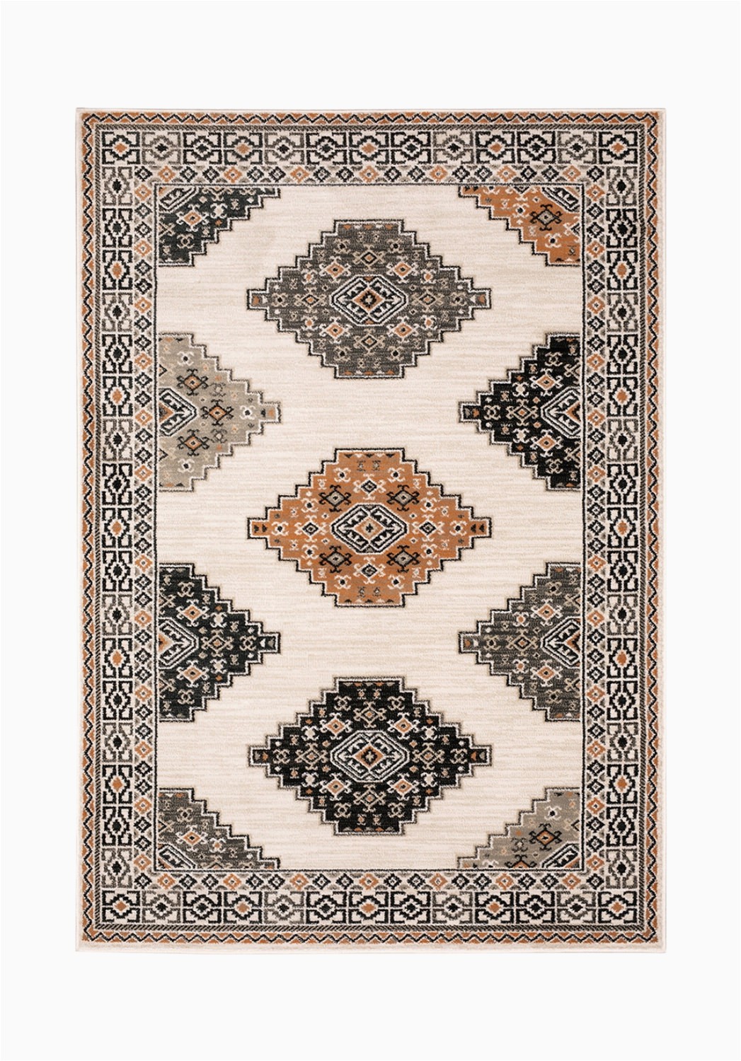 Buy now Pay Later area Rugs Georgia Tribal Tan Black area Rug
