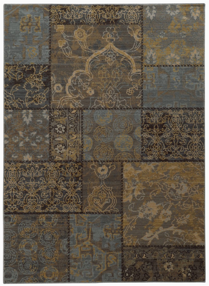 Charcoal and Tan area Rug oriental Weavers Heritage 1336h Charcoal Blue area Rug