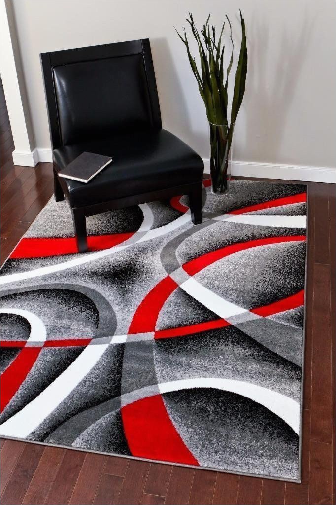 Cheap Red and Grey area Rugs Modern Trendz Gray Red Contemporary area Rugs